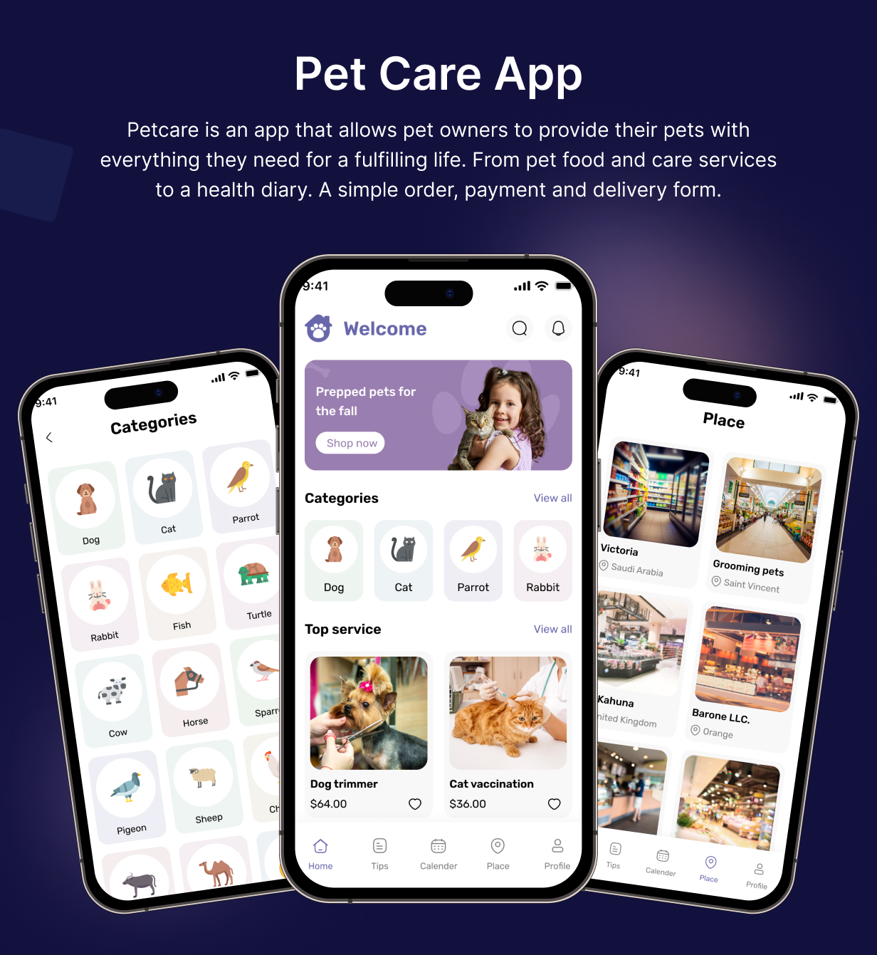 PetCare Pet Food Stores Services app in Flutter 3.x Android