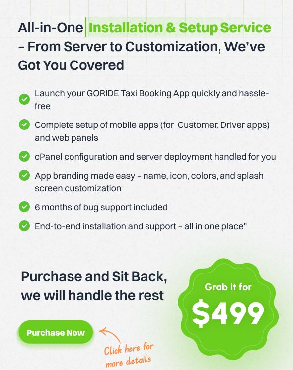 GORIDE | InDriver Clone | Flutter Complete Taxi Booking Solution with Bidding Option - 2