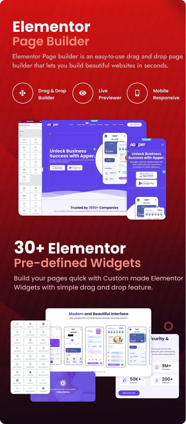 Apper - Elementor Page Builder