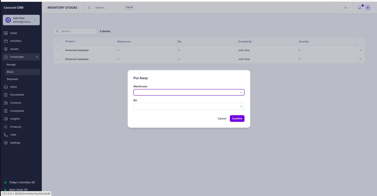 Inventory Management Module for Concord CRM - 5