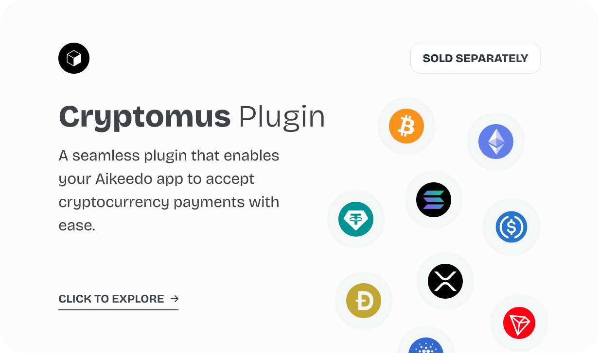 Accept crypto payments with Cryptomus plugin @heyaikeedo #aikeedo