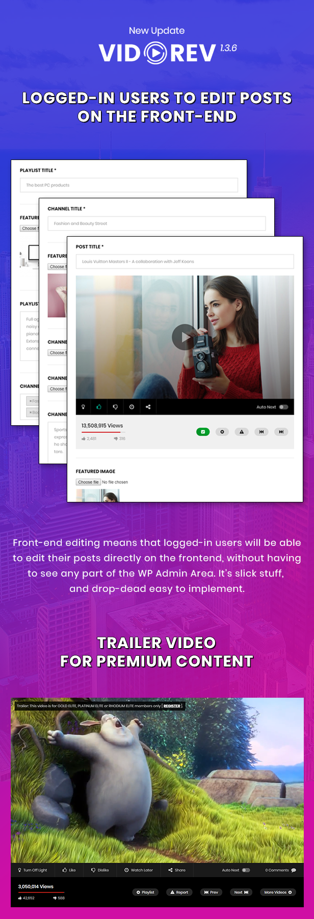 VidoRev-vlog电影视频WordPress主题[更至v2.9.9.9.9.1]