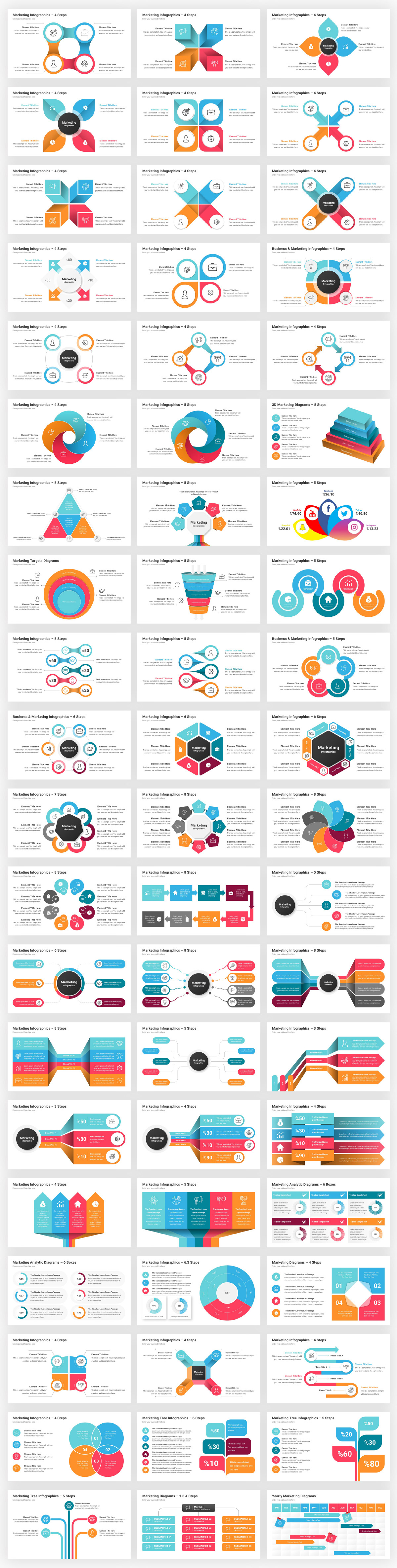 Infographics Complete Bundle PowerPoint Templates - 58