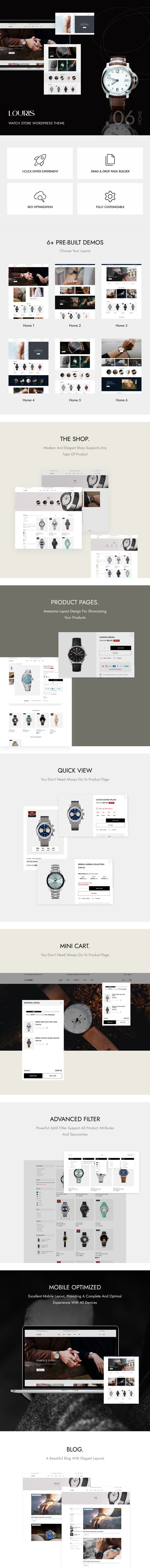 Louris – Watch Store WordPress Theme - 1
