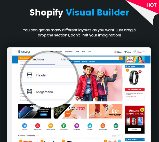 AaShop - Multipurpose Responsive Shopify Theme with Sections