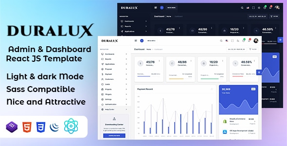 Duralux - Admin & Dashboard ReactTemplate