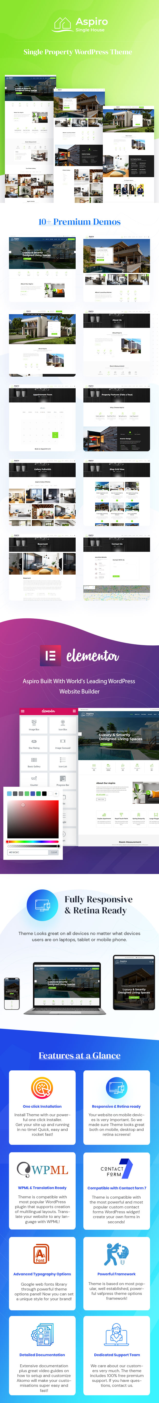 Aspiro - Single Property WordPress Theme - 1