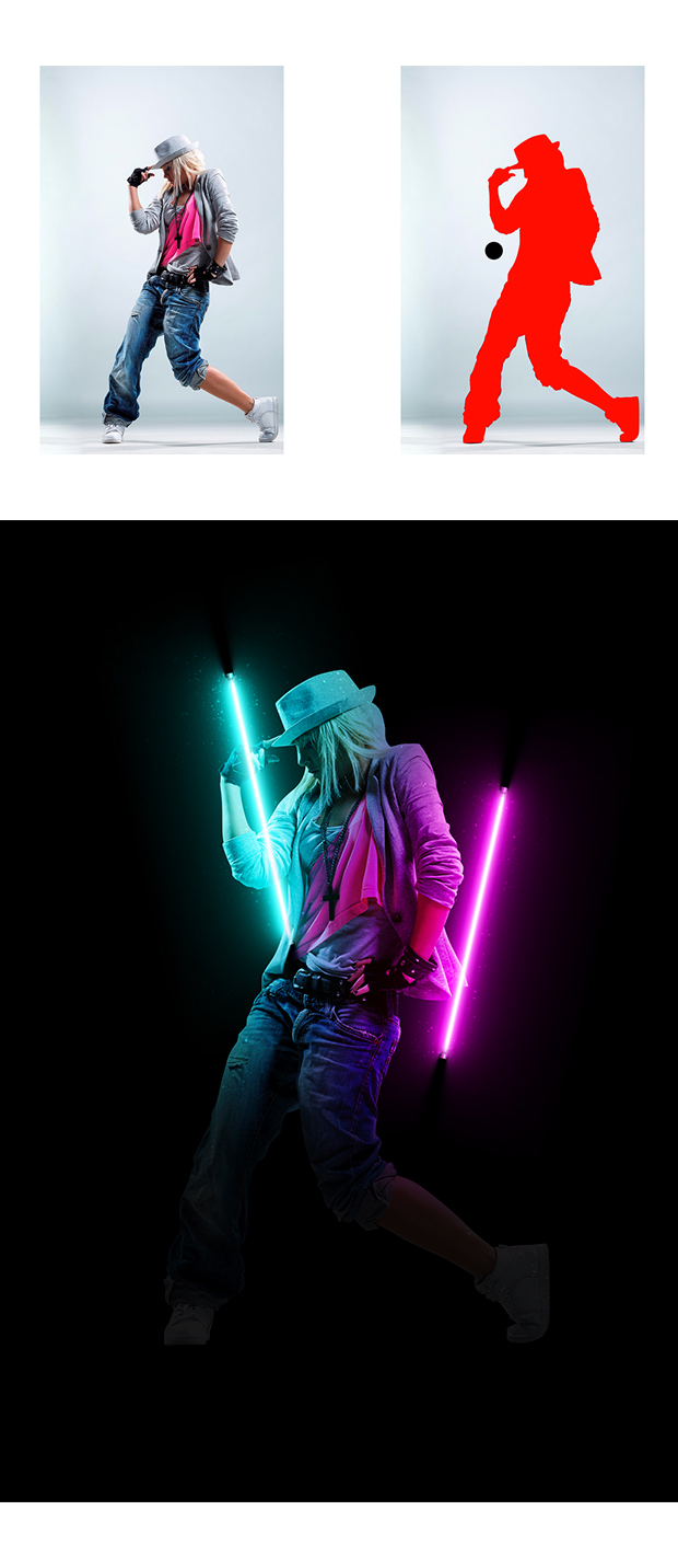 Gif Animated Neon Light Photoshop Action - 10