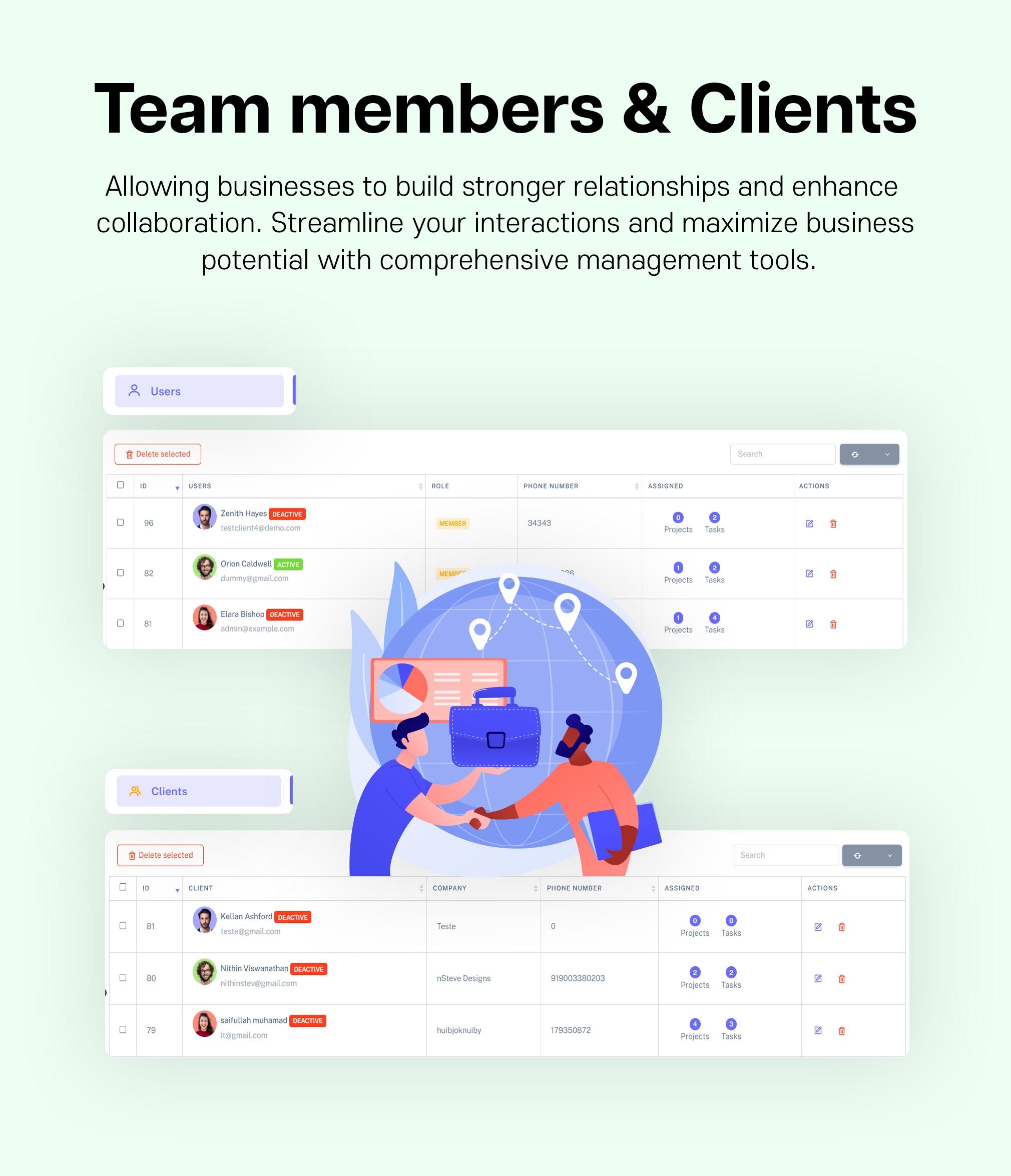 Team Members and Clients | Taskify - Project Management, Task Management & Productivity System