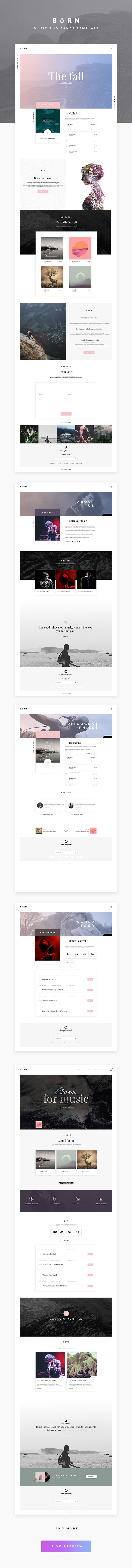 Born for music - PSD Template - 1