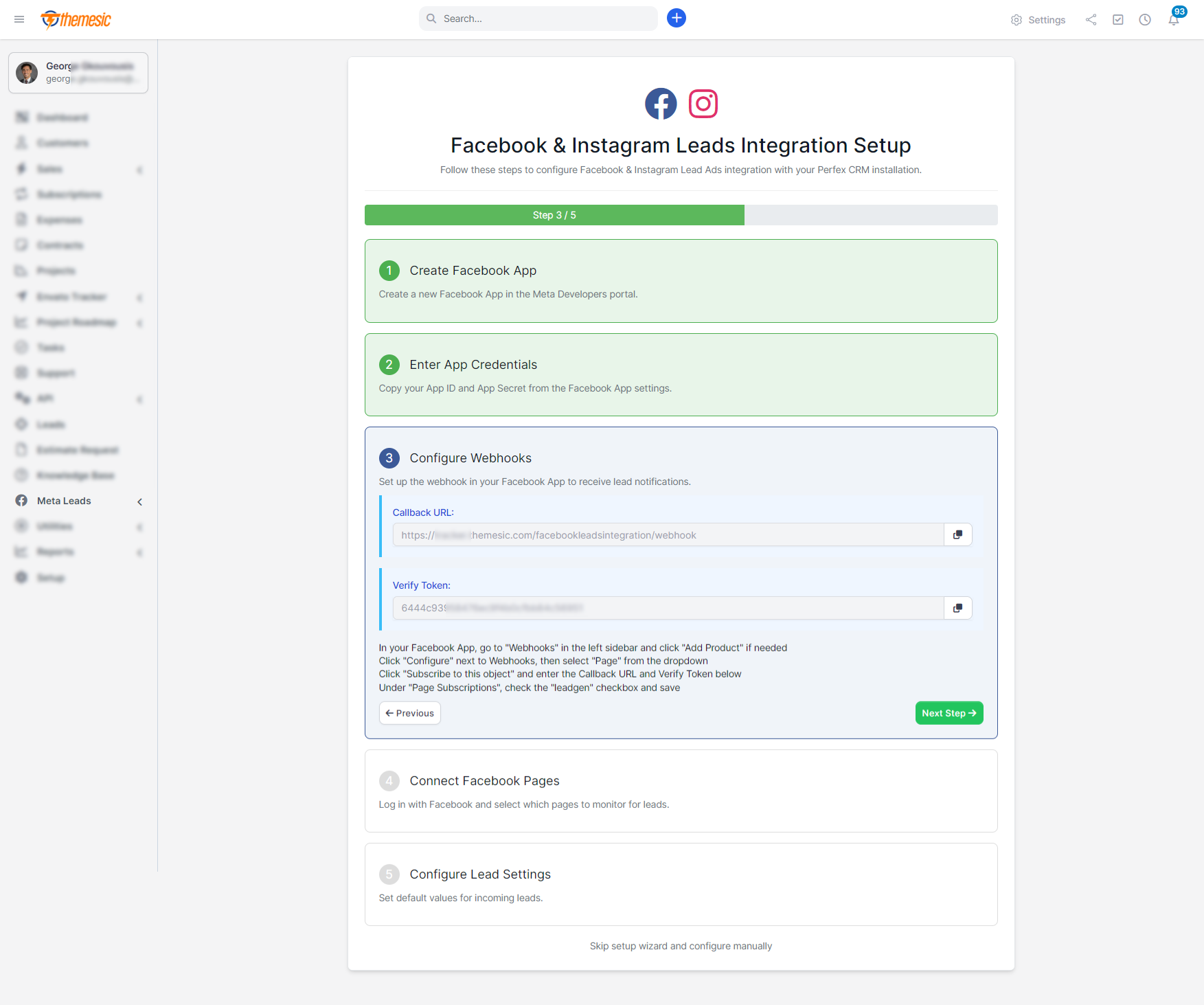 Facebook & Instagram Leads Synchronization module for Perfex CRM - Marketing Automation for Meta Ads - 6