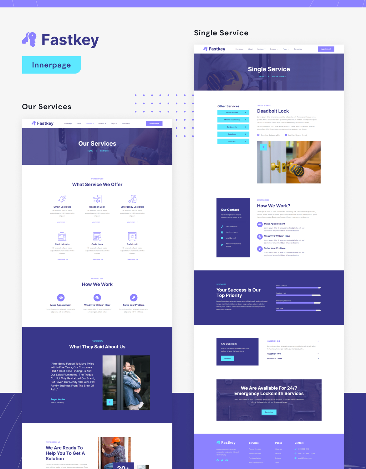 Fastkey | Locksmith and Key Maker Service Elementor Template Kit - 2