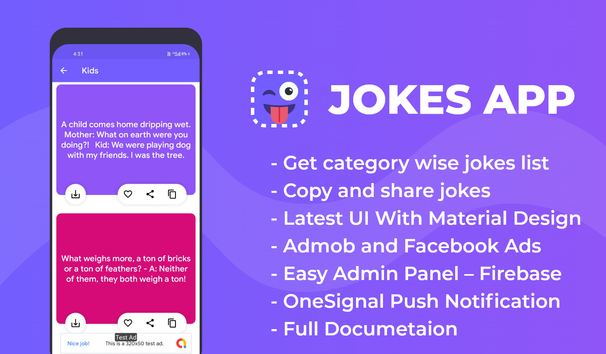 Jokes app with admob