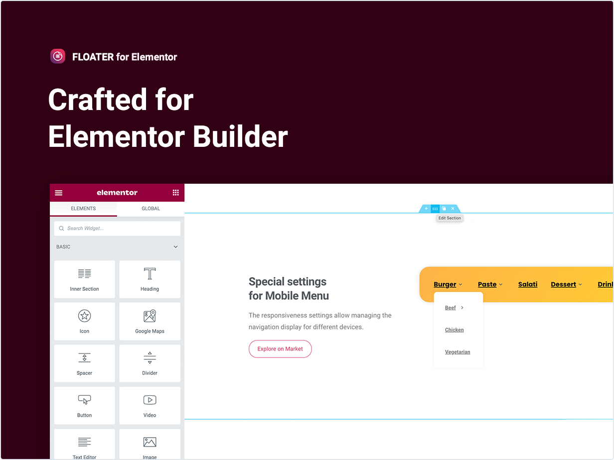 Crafted for Elementor Builder