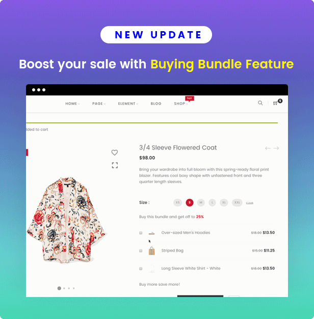 Fashion WooCommerce WordPress Theme - Buying Bundle Feature