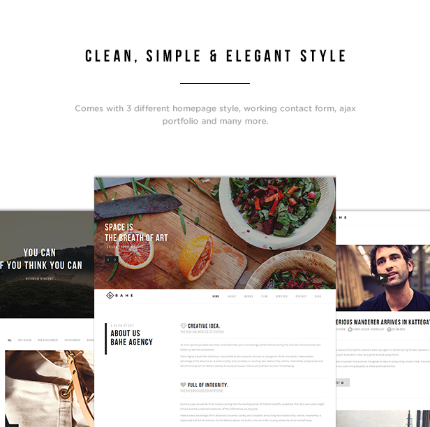 Bahe - Responsive One Page Portfolio Theme - 1