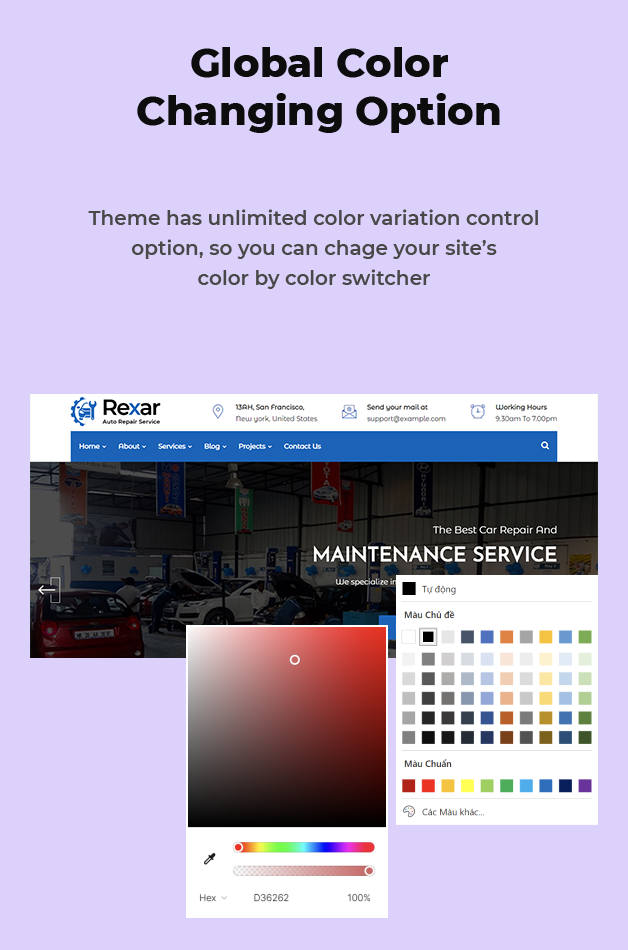 Global Colors Option Available