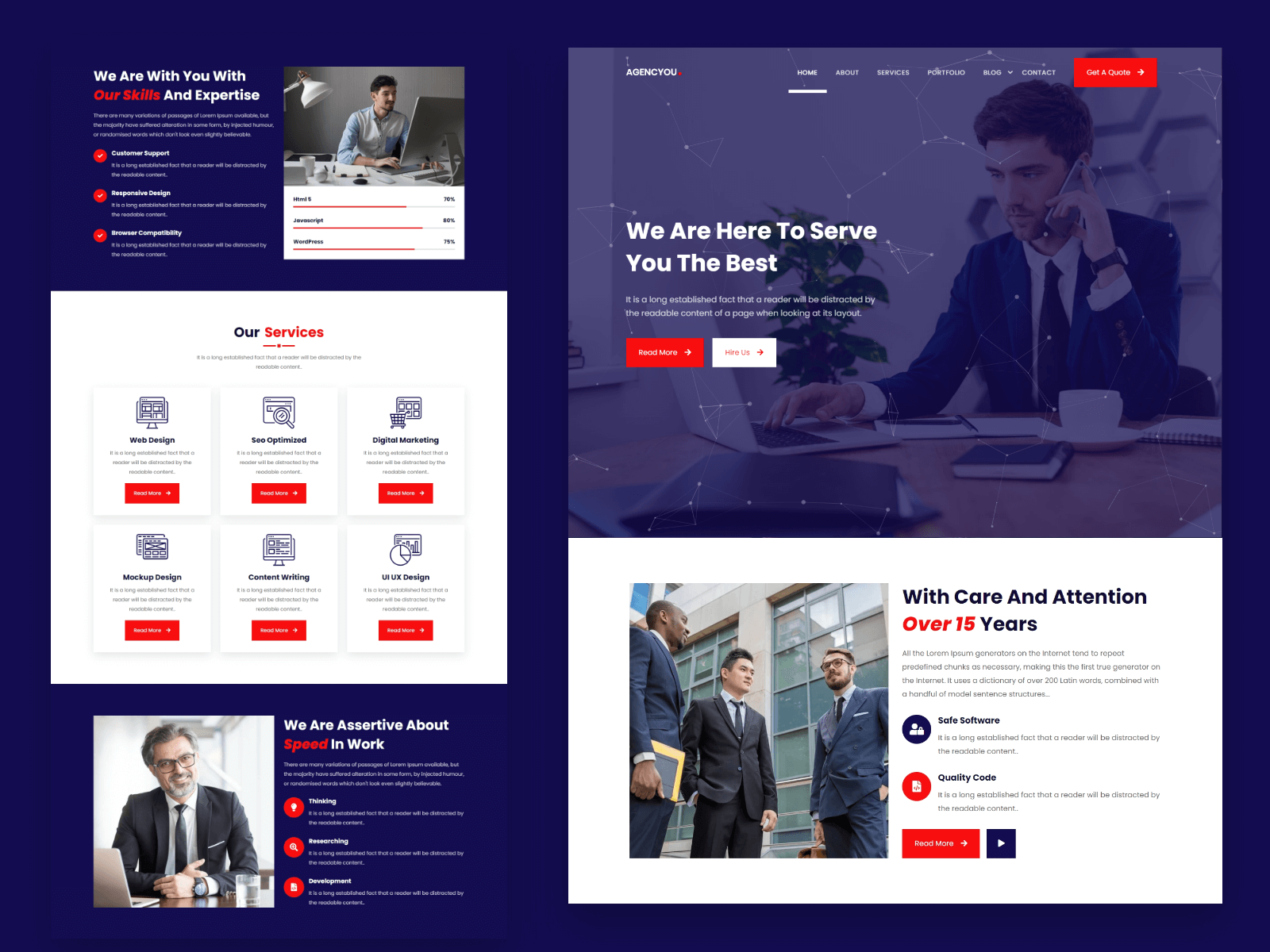 AgencYou - One Page Agency Template - 1