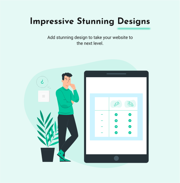 Design impressionante e impressionante - Tabela de comparação avançada para Elementor