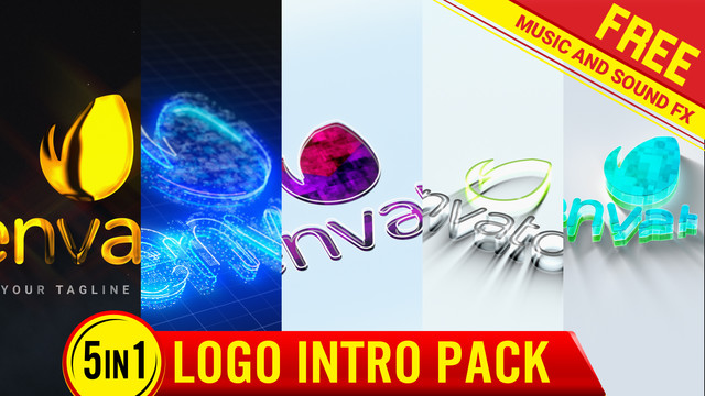 Logo Intro Mega pack logo Reveal minimal logo opener Ident with ...