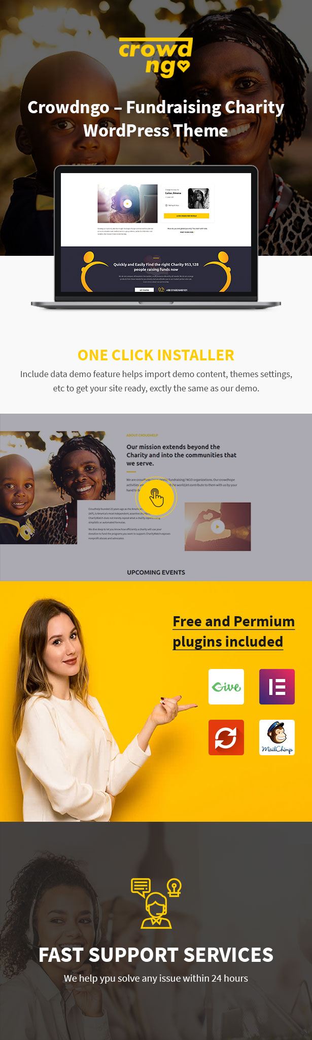 Crowdngo – Fundraising Charity WordPress Theme - 4