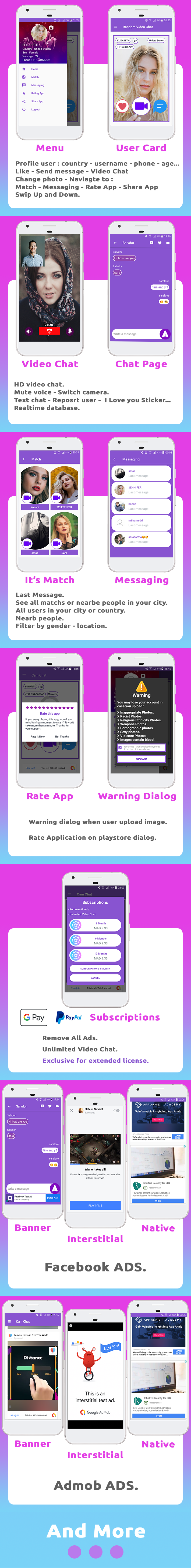 CamChat v4.7 - Dating, Match, Meet New People, Video Call + In-App Purchases + Ads + Admin Panel - 4