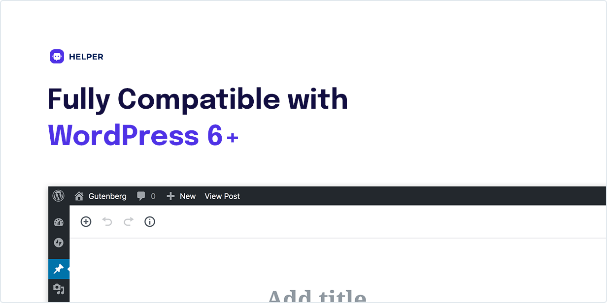 Fully Compatible with WordPress 6+