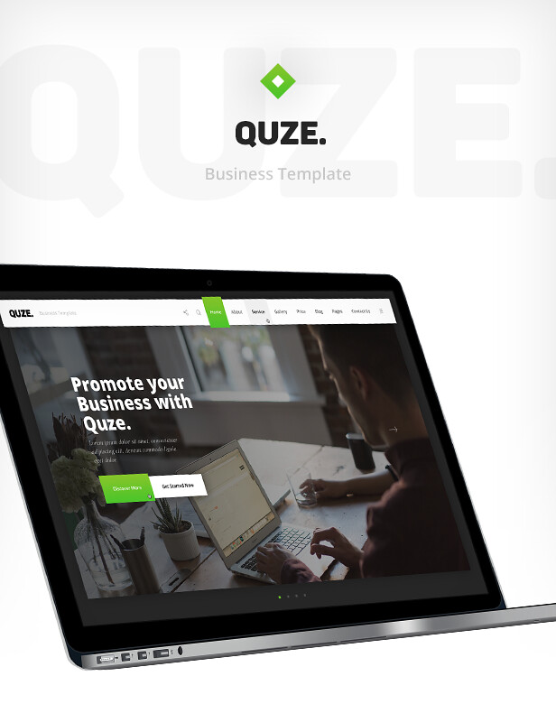 QUZE. — Business PSD Template - 1