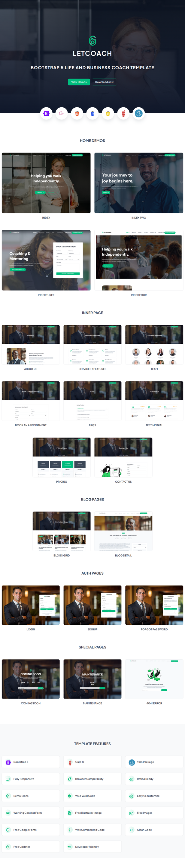 Letcoach - Life and Business Coach HTML Template - 1