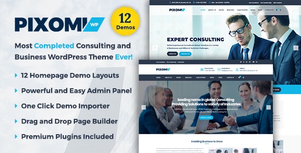 Pixomi - A Modern Consulting and Business WordPress Theme