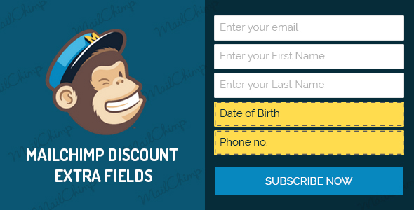 WooCommerce MailChimp Discount – Extra Fields AddOn