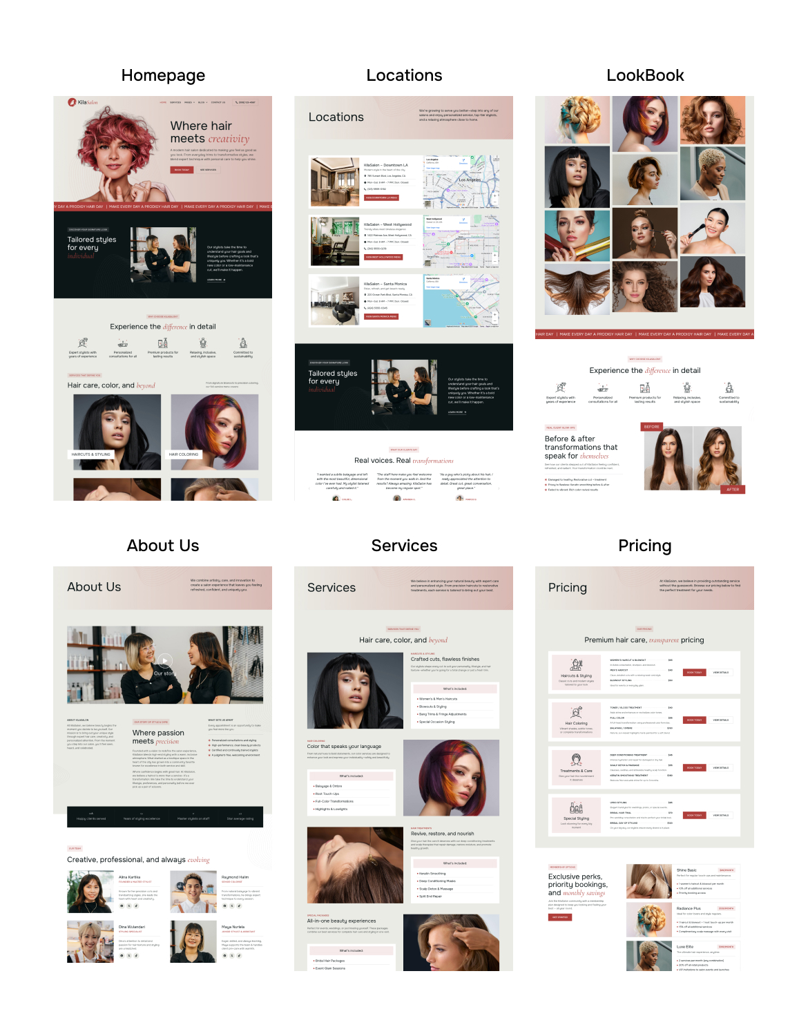 KilaSalon - Hair and Beauty Salon Elementor Template Kit - 1