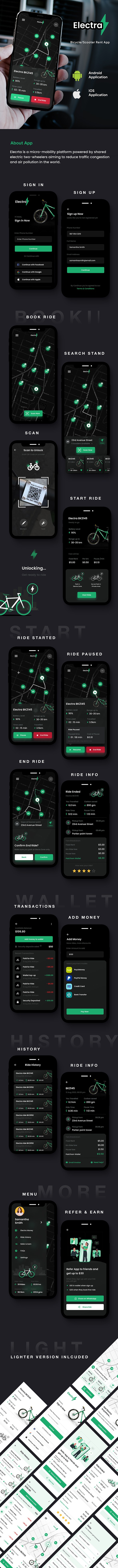 2 App Template| Electric Bike Rental App| Scooter on Rent App| Bike Rental App | Electra - 4