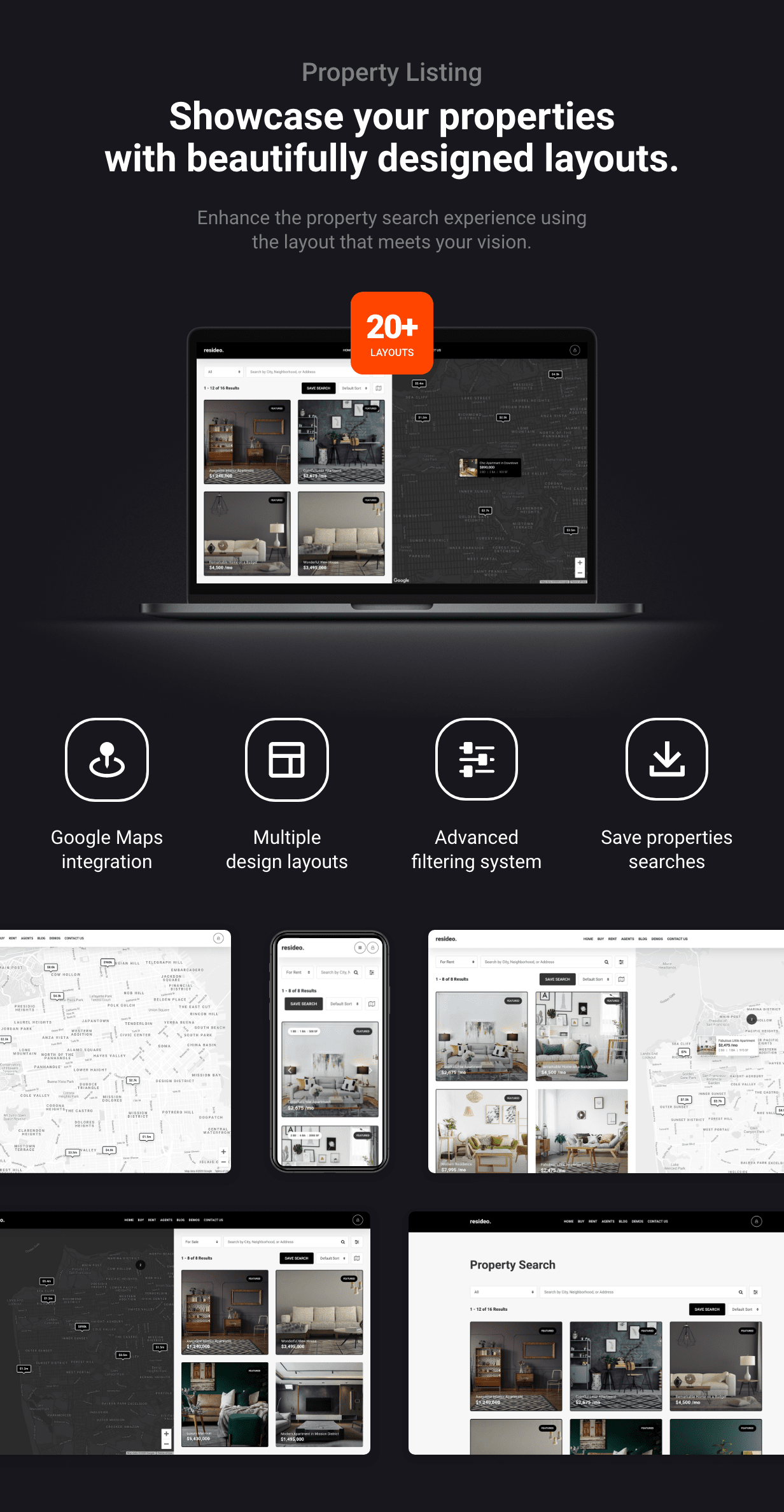 Resideo - Real Estate WordPress Theme - Properties