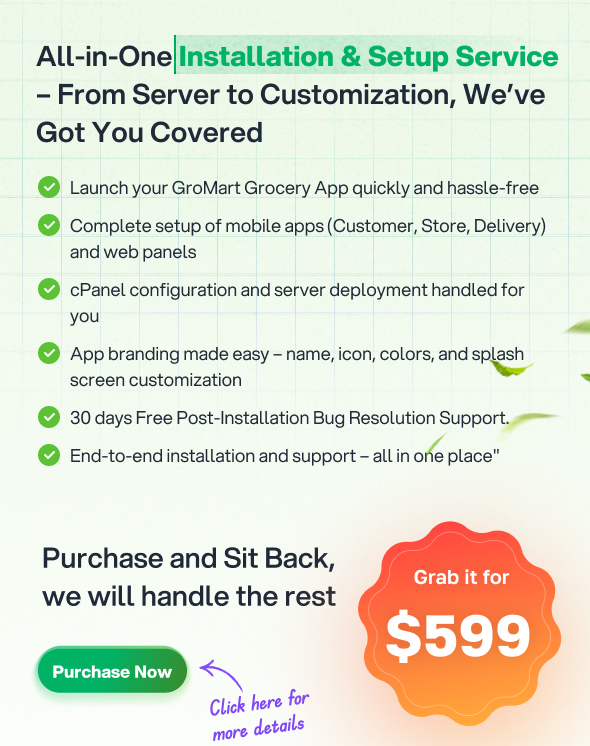 GroMart | Grocery Store App | Grocery Delivery | Multivendor Grocery Flutter App with AI Assistant - 2