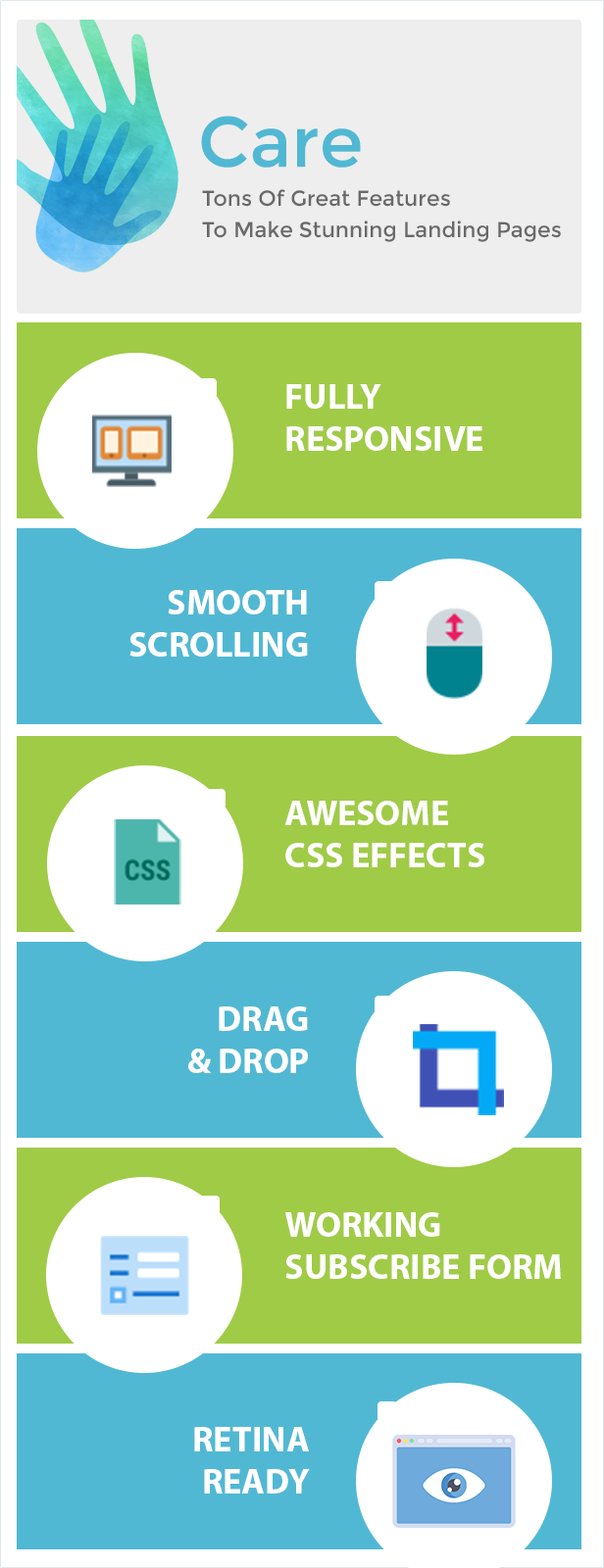 Care - Non-profit & Creative unbounce Landing Page - 1