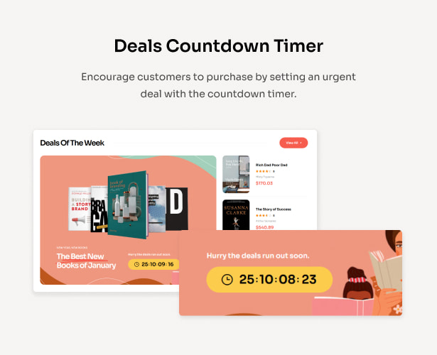 Bookory - Bookstore WordPress Theme - Deals Countdown Timer