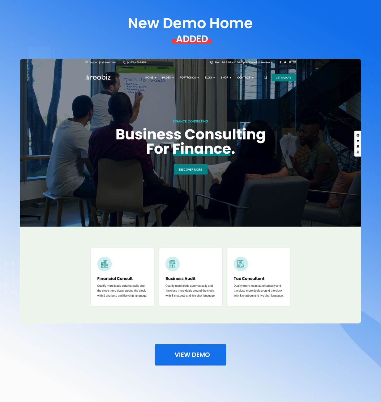 Reobiz - Business WordPress Theme 