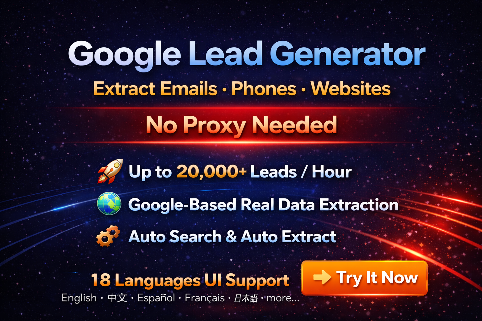 Google Lead Generator – Extract Emails, Phones & Websites Fast – No Proxy Needed