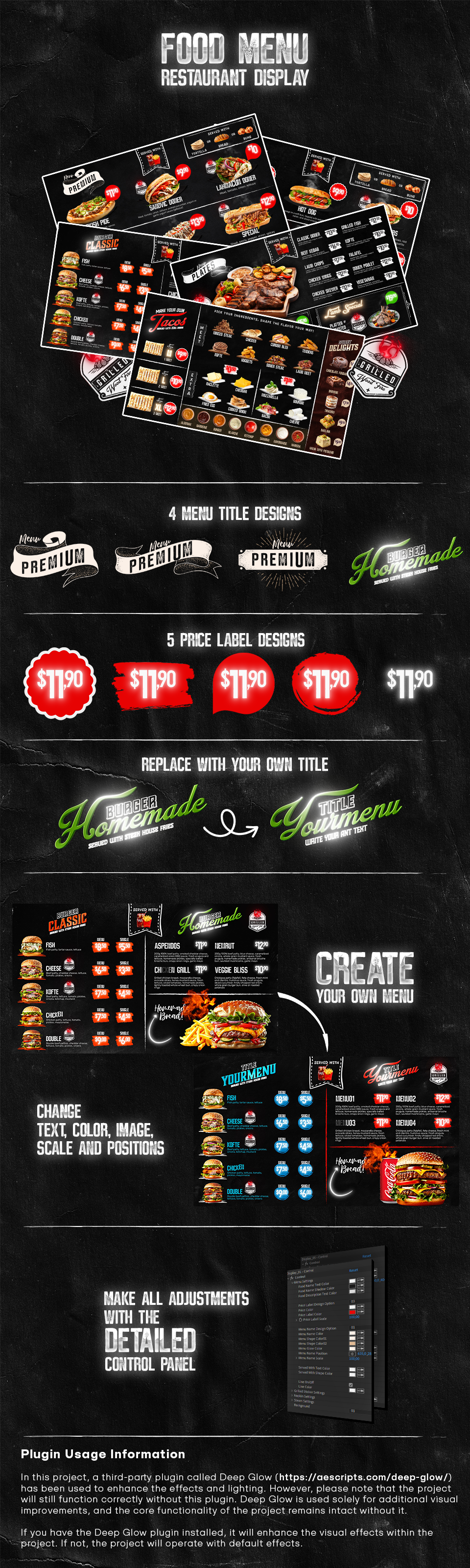 Food Menu - Restaurant Display - 2