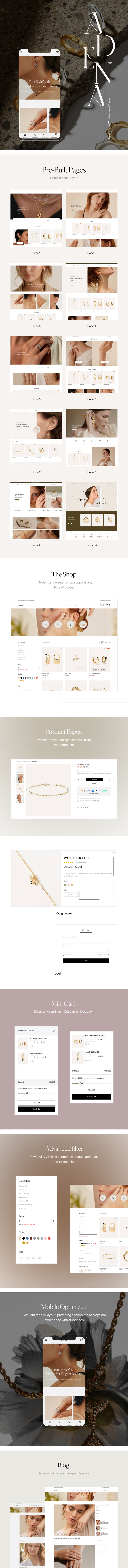Adena Jewelry Store WooCommerce WordPress Theme Preview
