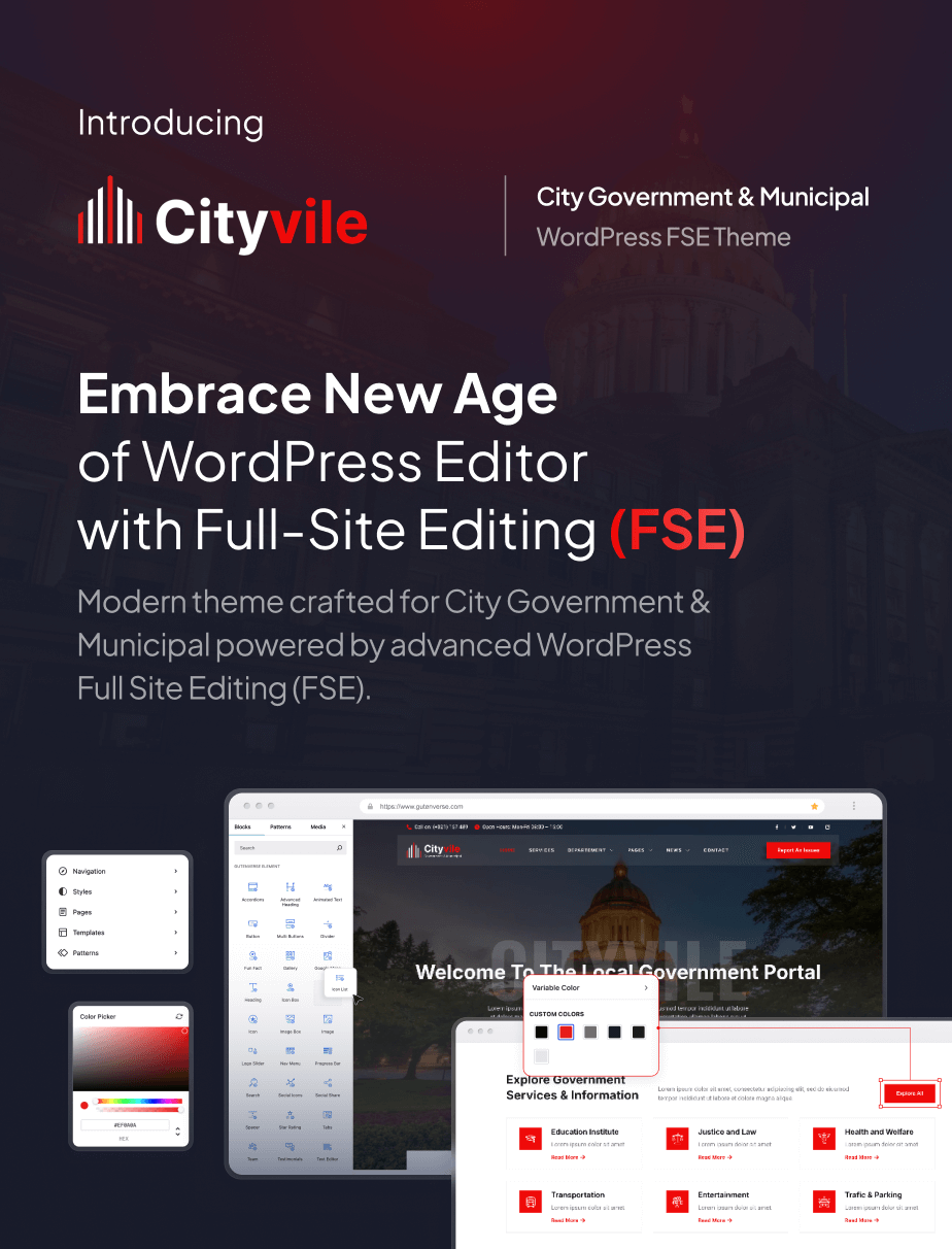 Cityvile – City Government & Municipal FSE WordPress Theme - 3