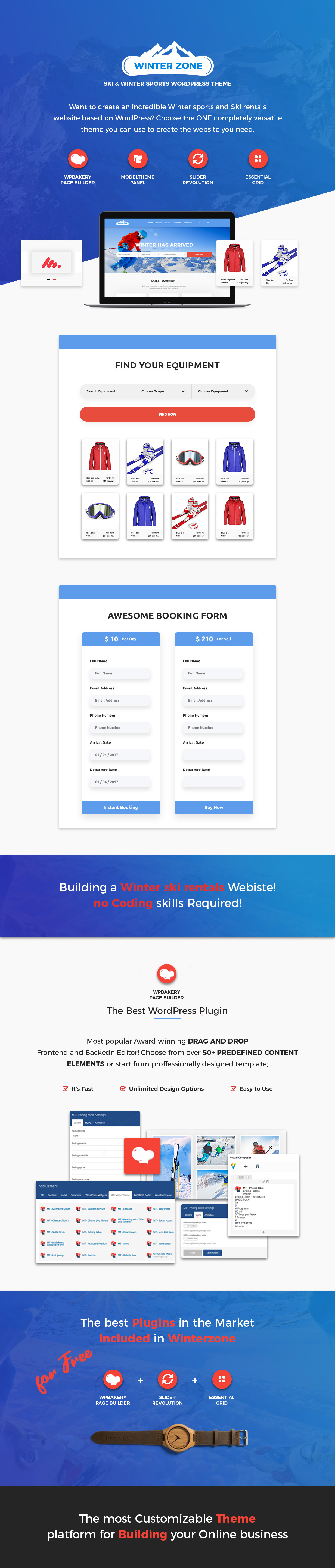 WinterZone – Ski & Winter Sports WordPress Theme - 1