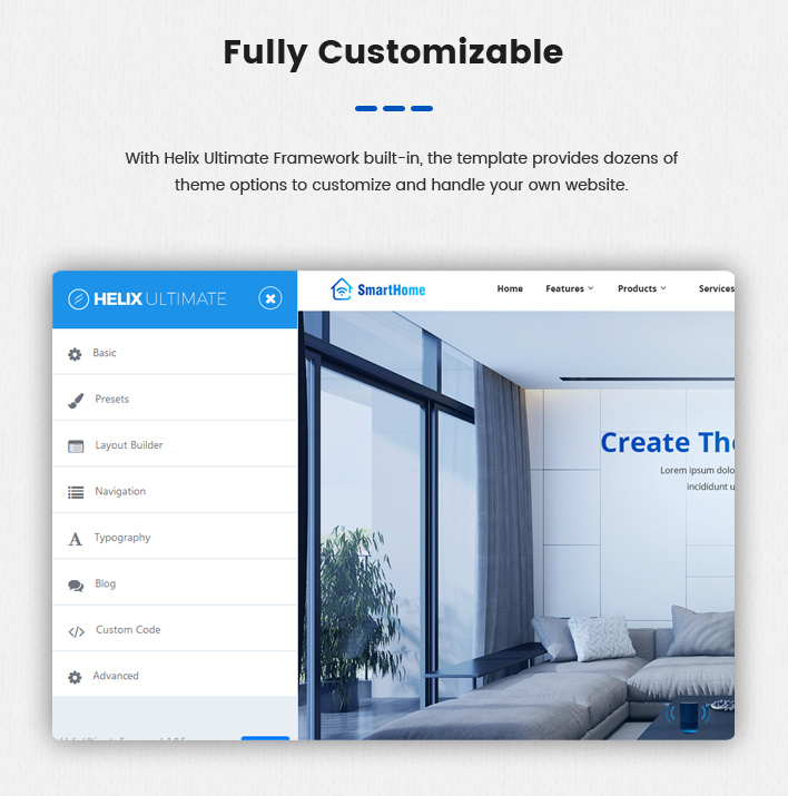 SARTOME - Sophiscated Smart Home Technology Joomla Template image.