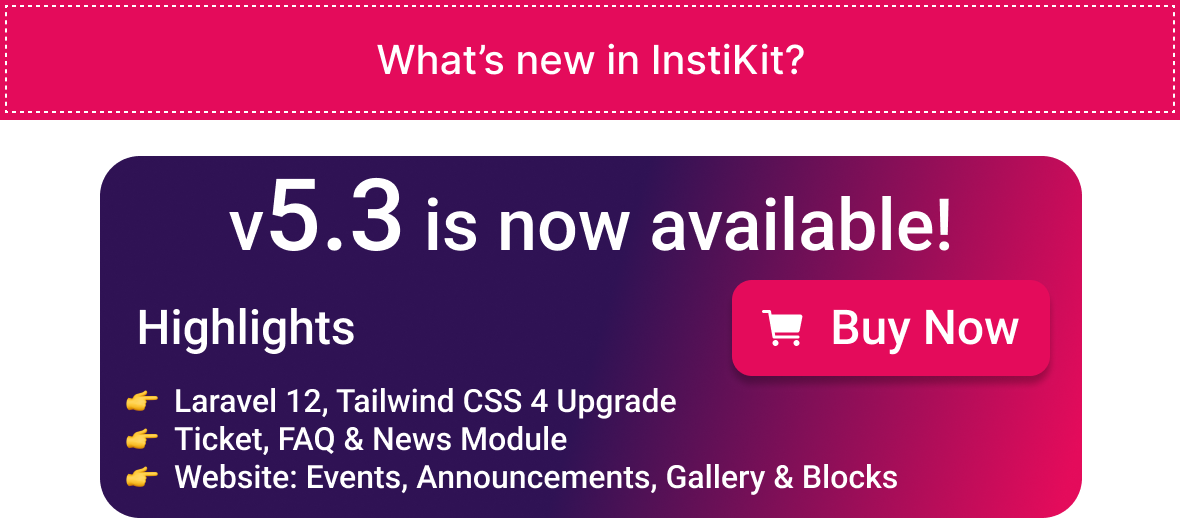 InstiKit New Release
