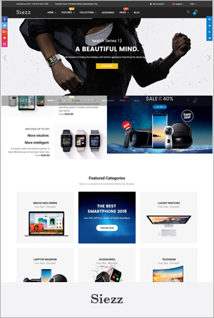 Siezz - Advanced Drag & Drop Responsive Shopify Theme