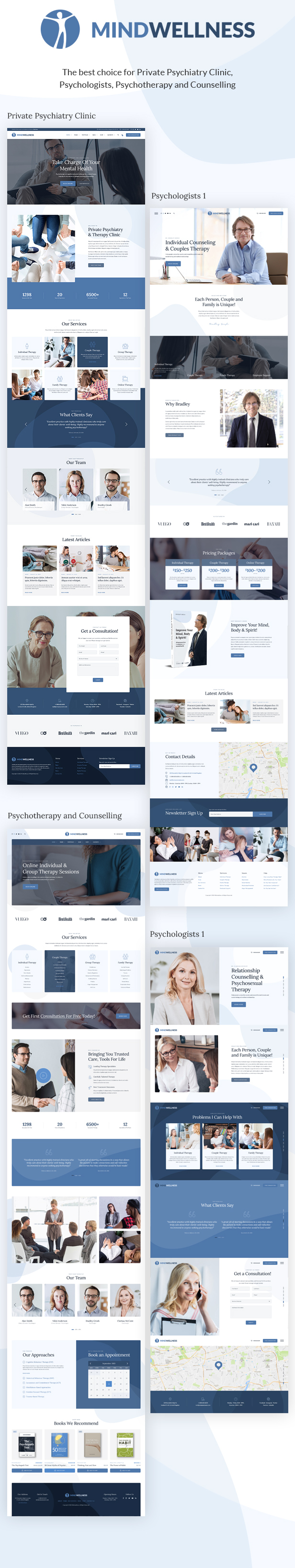 Mindwellness - Psychiatry Clinic HTML Template - 1