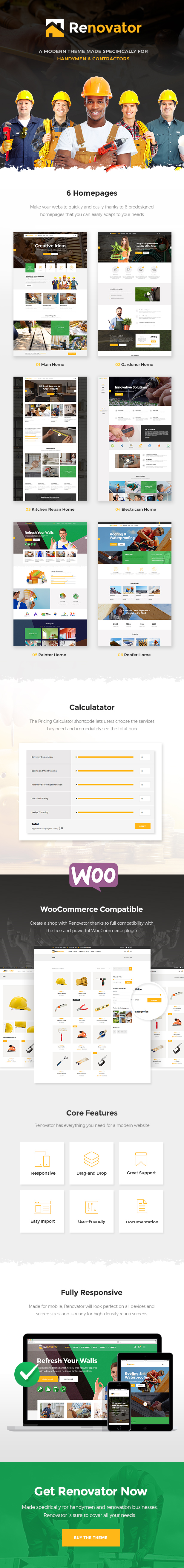 Renovator - Contractors and Renovation Business Theme - 1