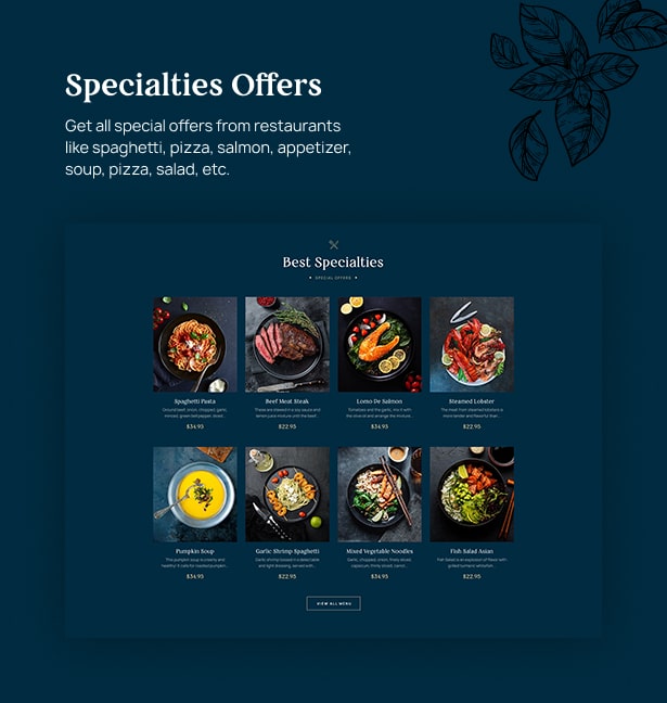 Special Offers - Delicioz Restaurant WordPress Theme