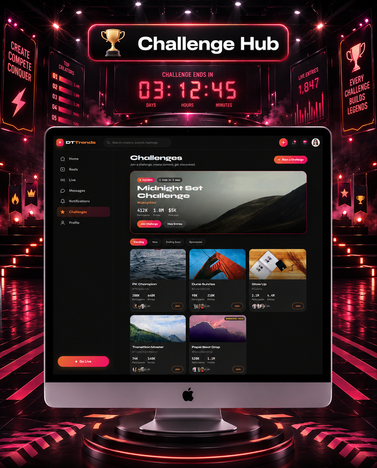 DTTrends – TikTok Clone | Reels, Live Streaming, PK Battle, Story, Feed, Chat | Flutter App - 54